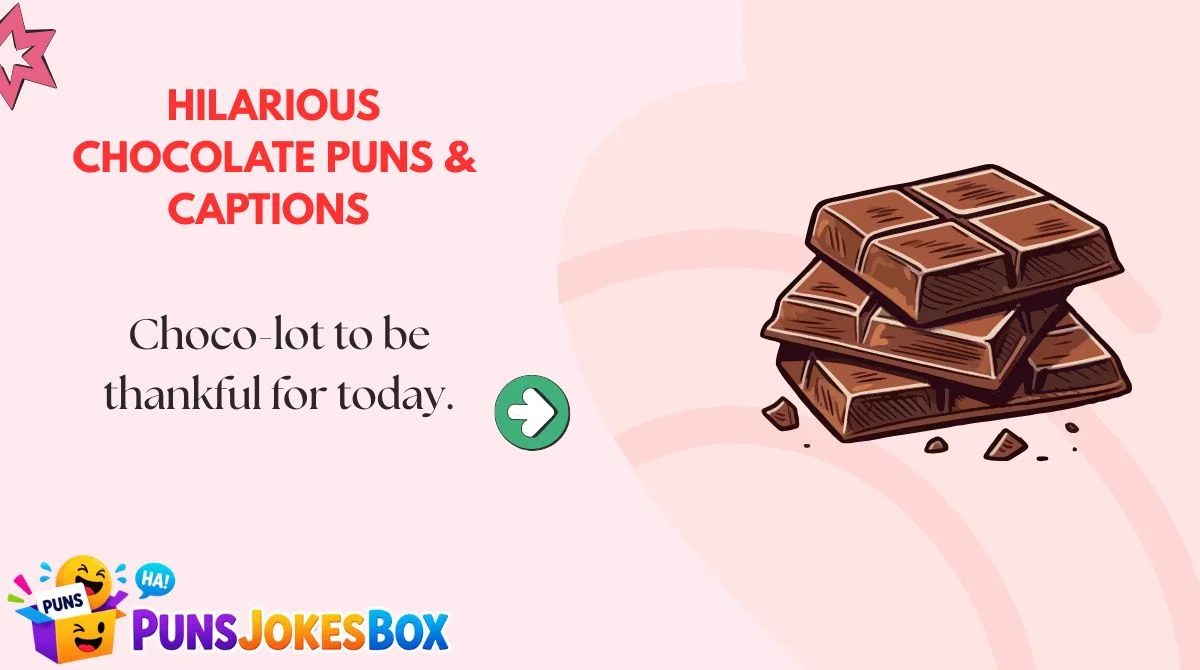 Hilarious Chocolate Puns & Captions 