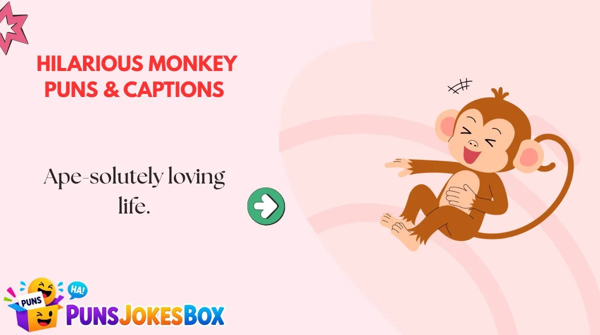 Hilarious Monkey Puns & Captions 