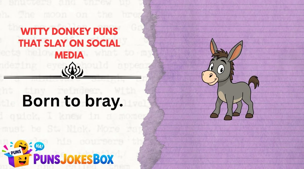 Witty Donkey Puns That Slay on Social Media