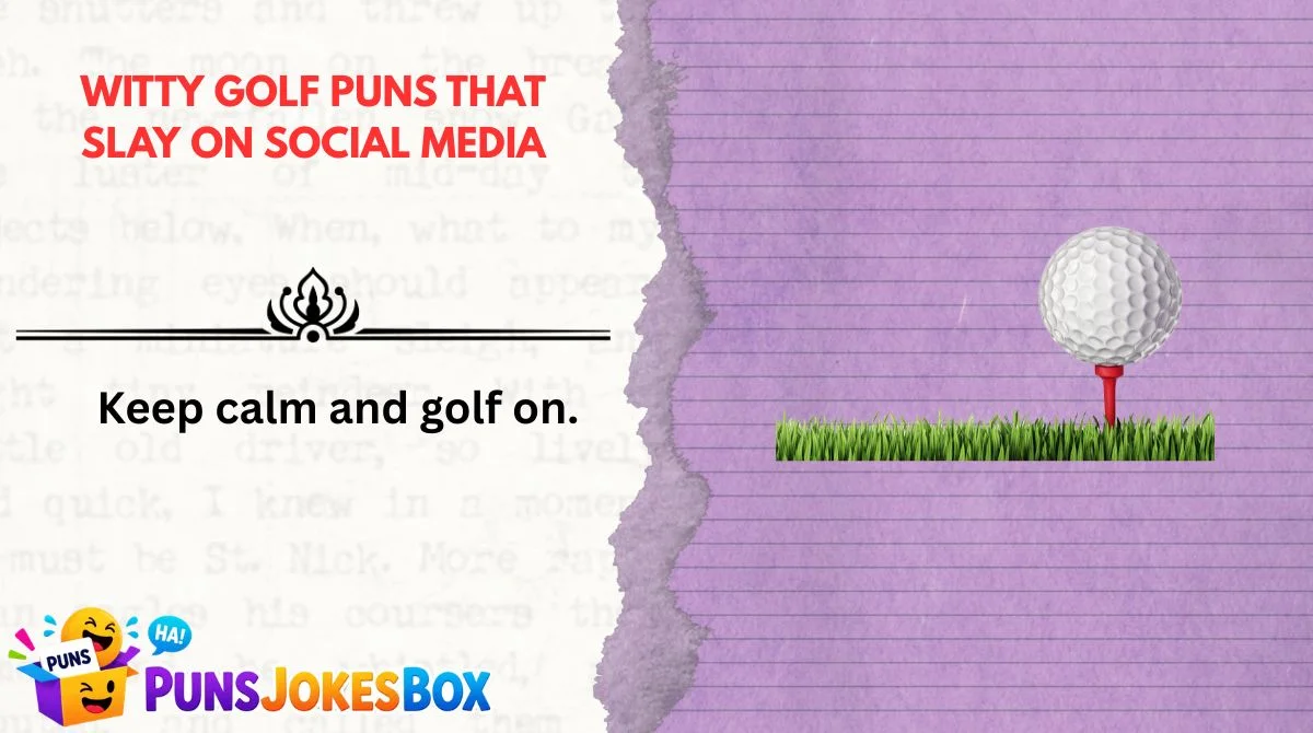 Witty Golf Puns That Slay on Social Media