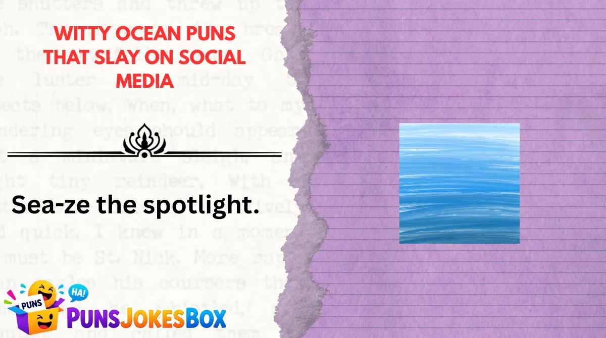Witty Ocean Puns That Slay on Social Media