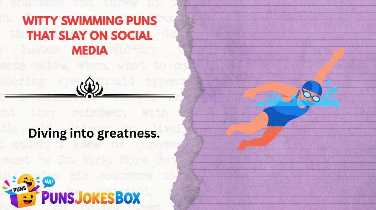 Witty Swimming Puns That Slay on Social Media
