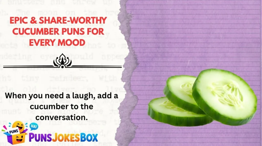 Epic & Share-Worthy Cucumber Puns for Every Mood