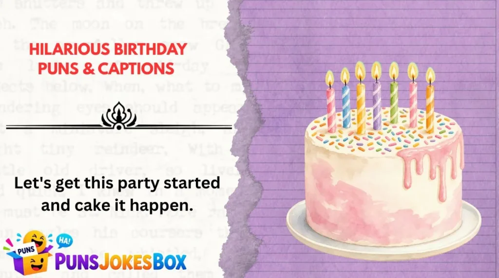 Hilarious Birthday Puns & Captions 