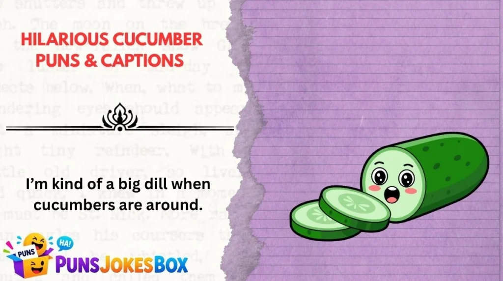Hilarious Cucumber Puns & Captions 