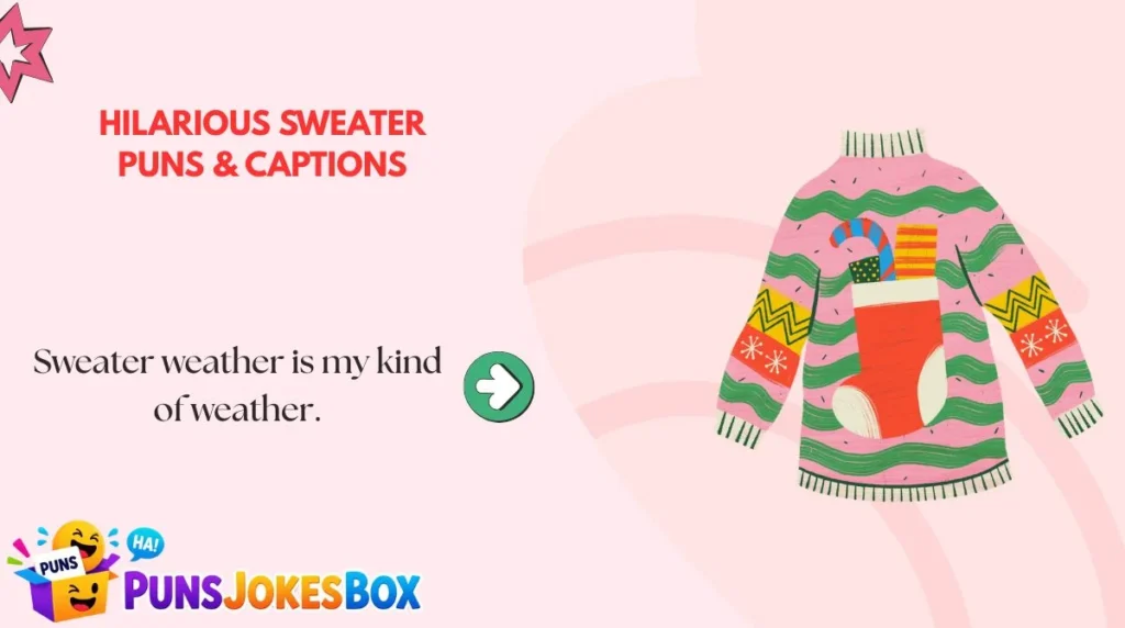 Hilarious Sweater Puns & Captions