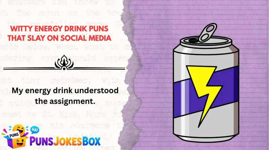 Witty Energy Drink Puns That Slay on Social Media