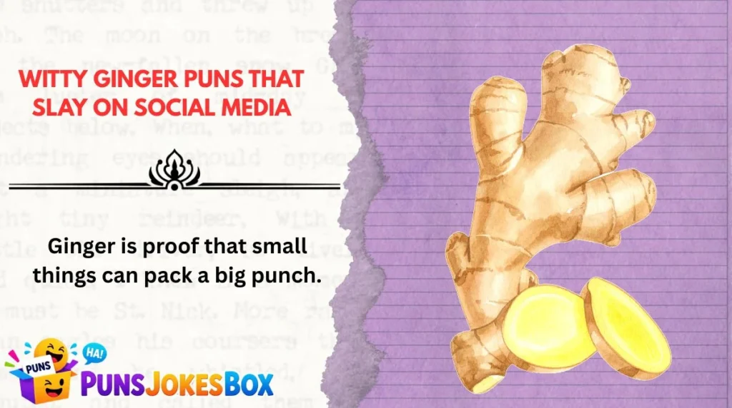 Witty Ginger Puns That Slay on Social Media