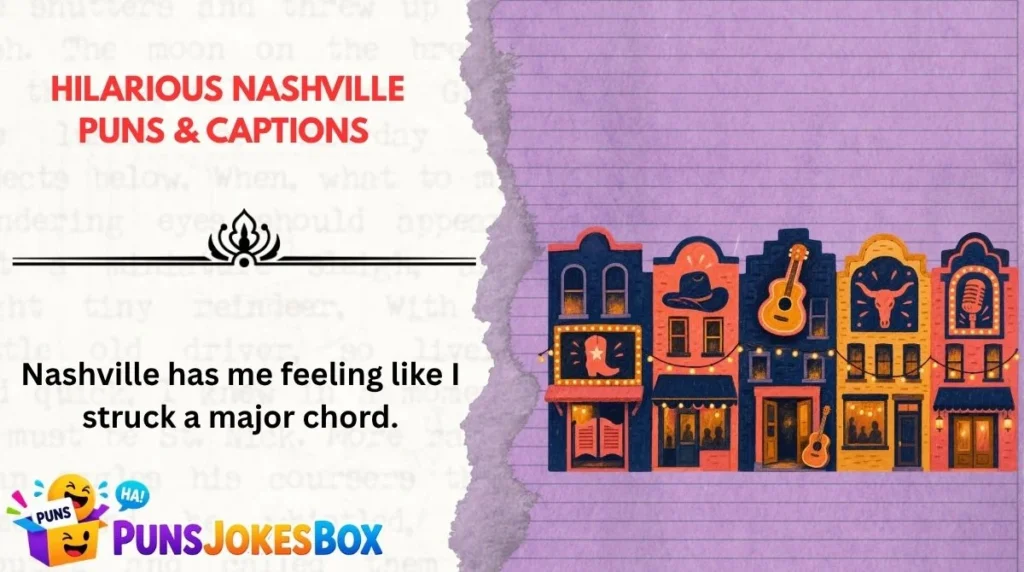 Hilarious Nashville Puns & Captions